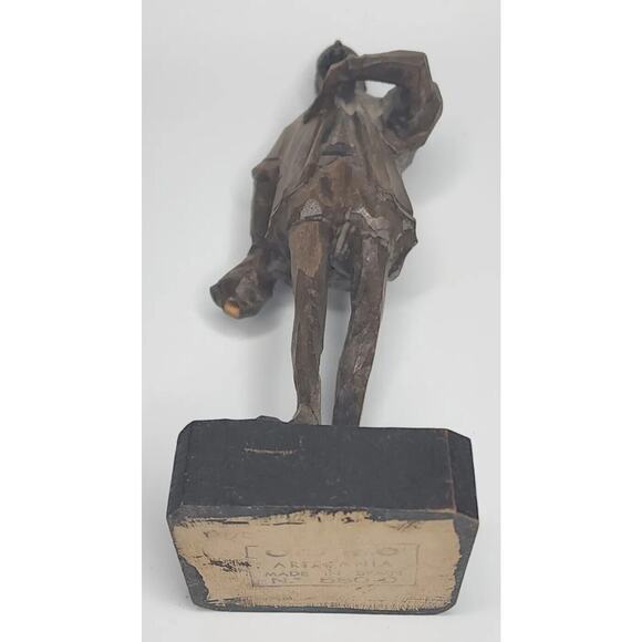 Vintage OURO Carved Wooden Statue of a Man from Spain Artesania NO. 580-0 U99 - Picture 7 of 7